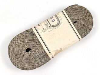Ordensband für die Bandspange zum Treuekreuz Freikorps von Neufville , Breite 15mm, in der originalen Banderole, laut dieser 10 Meter