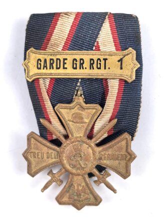 Erinnerungskreuz , Treu dem " Garde Grenadier Regiment" an Einzelspange