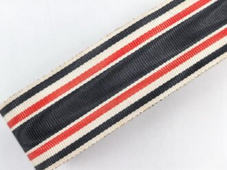 Ordensband für die Deutsche Ehrendenkmünze des Weltkrieges. Breite 25mm, sie erhalten je 15cm von der Rolle abgeschnitten