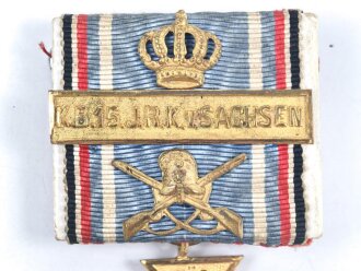 Bayern, Mitgliedsabzeichen Verein ehemaliger Angehöriger im Infanterie Regiment 15. Das Band ist auf einem Stück neuzeitlichen Karton befestigt