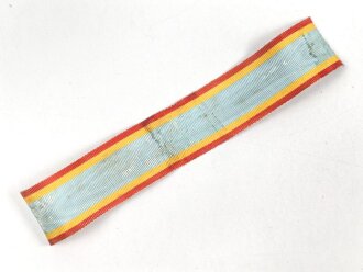 Mecklenburg Schwerin, Ordensband zum Militär Verdienstkreuz. Breite 25mm, Länge 15cm, angeschmutzt