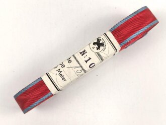 Württemberg, Bündel Ordensband für eine Bandspange zur Dienstauszeichnung. Breite 15mm, in der originalen Banderole, laut dieser 10 Meter