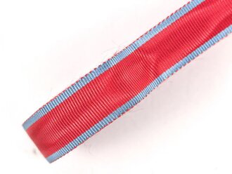 Württemberg,  Ordensband für eine Bandspange zur Dienstauszeichnung. Breite 15mm, sie erhalten je 10cm von der Rolle abgeschnitten