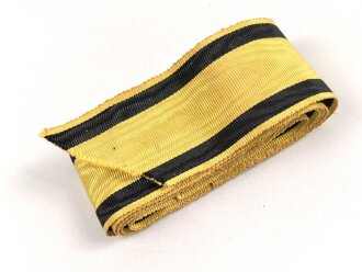 Württemberg,  Ordensband  zur Militärverdienstmedaille. Breite 35mm, sie erhalten je 15cm abgeschnitten