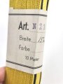 Württemberg, Bündel  Ordensband  zur Bandspange der Militärverdienstmedaille. Breite 15mm, in der originalen Banderole, laut dieser 10 Meter