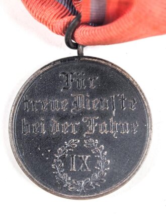 Württemberg Dienstauszeichnung Medaille für IX Dienstjahre, am Band