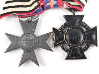 Oldenburg / Preussen, Ordenspange Friedrich August Kreuz / Kreuz für Kriegshilfsdienst