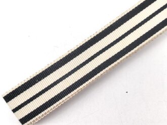 Preussen, Ordensband zur Bandspange der Treudienstmedaille zum 75. Geburtstag Wilhelm II. Breite 15mm, sie erhalten je 10cm der Rolle ageschnitten