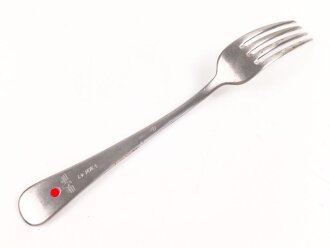 Gabel von der Kriegsmarine, datiert 1942, Metall, Gesamtlänge ca. 21 cm
