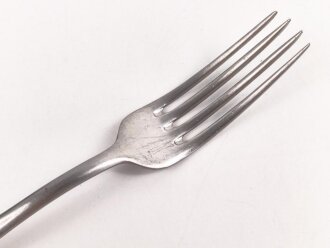 Gabel von der Kriegsmarine, datiert 1942, Metall, Gesamtlänge ca. 21 cm