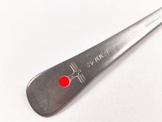 Gabel von der Kriegsmarine, datiert 1942, Metall, Gesamtlänge ca. 21 cm