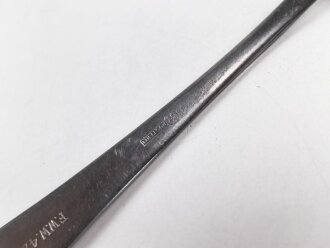 Gabel von der Kriegsmarine, datiert 1942, Metall, Gesamtlänge ca. 21 cm
