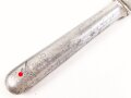 Messer Luftwaffe "Feinstahl Solingen", datiert 1938, Gesamtlänge ca. 25 cm