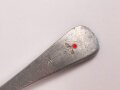Gabel von der Wehrmacht aus Aluminium, datiert 1941, Gesamtlänge ca. 21 cm