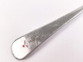 Gabel von der Wehrmacht aus Aluminium, datiert 1941, Gesamtlänge ca. 21 cm