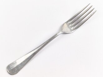 Gabel von der Wehrmacht aus Aluminium, datiert 1941, Gesamtlänge ca. 21 cm