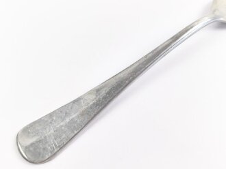 Gabel von der Wehrmacht aus Aluminium, datiert 1941, Gesamtlänge ca. 21 cm
