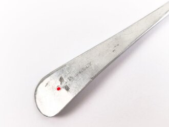 Gabel von der Wehrmacht aus Aluminium, datiert 1941, Gesamtlänge ca. 21 cm