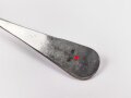 Gabel von der Wehrmacht aus Aluminium, datiert 1941, Gesamtlänge ca. 21 cm