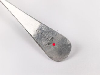 Gabel von der Wehrmacht aus Aluminium, datiert 1941, Gesamtlänge ca. 21 cm