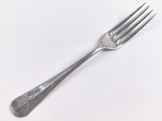 Gabel von der Wehrmacht aus Aluminium, datiert 1941, Gesamtlänge ca. 21 cm