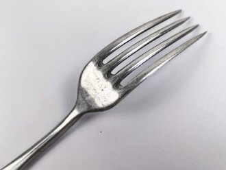 Gabel von der Wehrmacht aus Aluminium, datiert 1941, Gesamtlänge ca. 21 cm