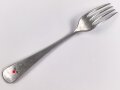Gabel von der Wehrmacht aus Aluminium, datiert 1941, Gesamtlänge ca. 21 cm