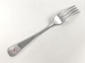 Gabel von der Wehrmacht aus Aluminium, datiert 1941, Gesamtlänge ca. 21 cm