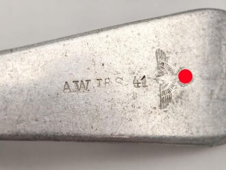 Gabel von der Wehrmacht aus Aluminium, datiert 1941, Gesamtlänge ca. 21 cm