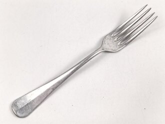 Gabel von der Wehrmacht aus Aluminium, datiert 1941, Gesamtlänge ca. 21 cm