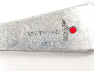 Gabel von der Wehrmacht aus Aluminium, datiert 1941, Gesamtlänge ca. 21 cm