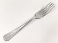 Gabel von der Wehrmacht aus Aluminium, datiert 1941, Gesamtlänge ca. 21 cm