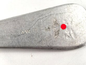 Gabel von der Wehrmacht aus Aluminium, datiert 1941, Gesamtlänge ca. 21 cm