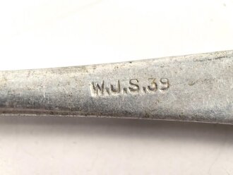 Gabel von der Wehrmacht aus Aluminium, datiert 1941, Gesamtlänge ca. 21 cm