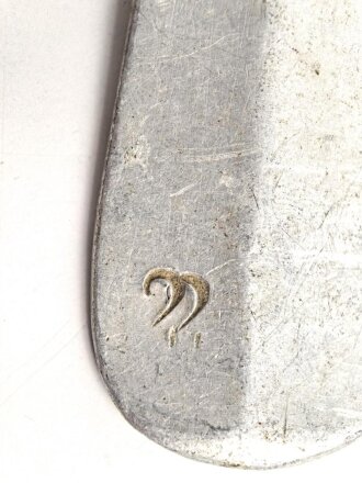 Gabel von der Wehrmacht aus Aluminium, datiert 1941, Gesamtlänge ca. 21 cm