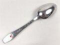 Löffel von der Wehrmacht aus Aluminium, datiert 1942, Gesamtlänge ca. 21 cm