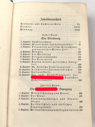 Adolf Hitler "Mein Kampf" blaue Ganzleinenausgabe von 1937