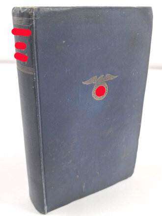 Englische Ausgabe Adolf Hitler "Mein Kampf" in London von "Hurts and Blackett Ltd" publiziert, datiert 1939, Blaue Ganzleinenausgabe