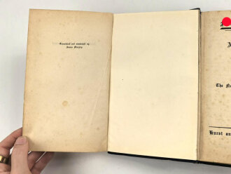 Englische Ausgabe Adolf Hitler "Mein Kampf" in London von "Hurts and Blackett Ltd" publiziert, datiert 1939, Blaue Ganzleinenausgabe
