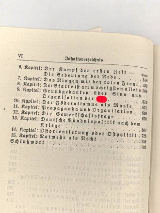 Adolf Hitler "Mein Kampf" Hochzeitsausgabe der Gemeinde Bruck an der Leitha Österreich von 1939, Portrait vorne hat sich gelöst, datiert 1943