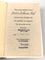 Adolf Hitler "Mein Kampf" Hochzeitsausgabe der Gemeinde Bruck an der Leitha Österreich von 1939, Portrait vorne hat sich gelöst, datiert 1943