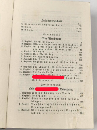 Adolf Hitler "Mein Kampf" Hochzeitsausgabe der Stadt Wien, datiert 1940, Ausgabe 1939