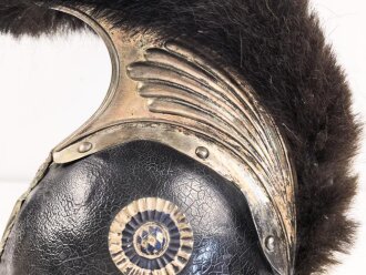 Bayern, Helm Modell 1850 für schwere Bürgerwehr Kavallerie. In allen Teilen originales, dekoratives Stück
