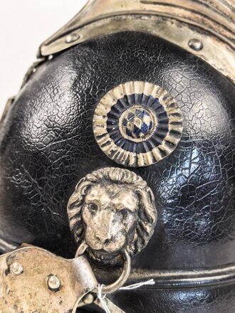 Bayern, Helm Modell 1850 für schwere Bürgerwehr Kavallerie. In allen Teilen originales, dekoratives Stück