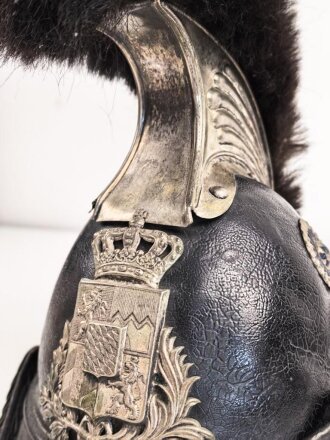 Bayern, Helm Modell 1850 für schwere Bürgerwehr Kavallerie. In allen Teilen originales, dekoratives Stück