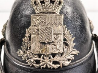 Bayern, Helm Modell 1850 für schwere Bürgerwehr Kavallerie. In allen Teilen originales, dekoratives Stück