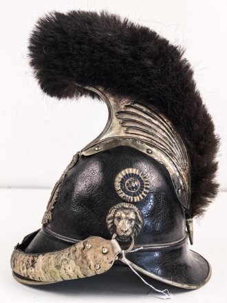 Bayern, Helm Modell 1850 für schwere Bürgerwehr Kavallerie. In allen Teilen originales, dekoratives Stück