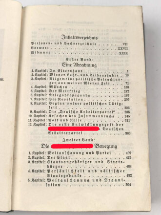 Adolf Hitler "Mein Kampf" blaue Ganzleinenausgabe von 1938