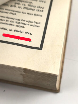 Adolf Hitler "Mein Kampf" Hochzeitsausgabe / Kriegsausgabe von 1940 der Gauhauptstadt Innsbruck, Widmung lose innliegend, datiert 1943