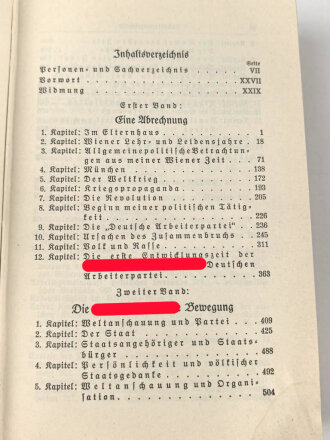 Adolf Hitler "Mein Kampf" Hochzeitsausgabe / Kriegsausgabe von 1940 der Gauhauptstadt Innsbruck, Widmung lose innliegend, datiert 1943